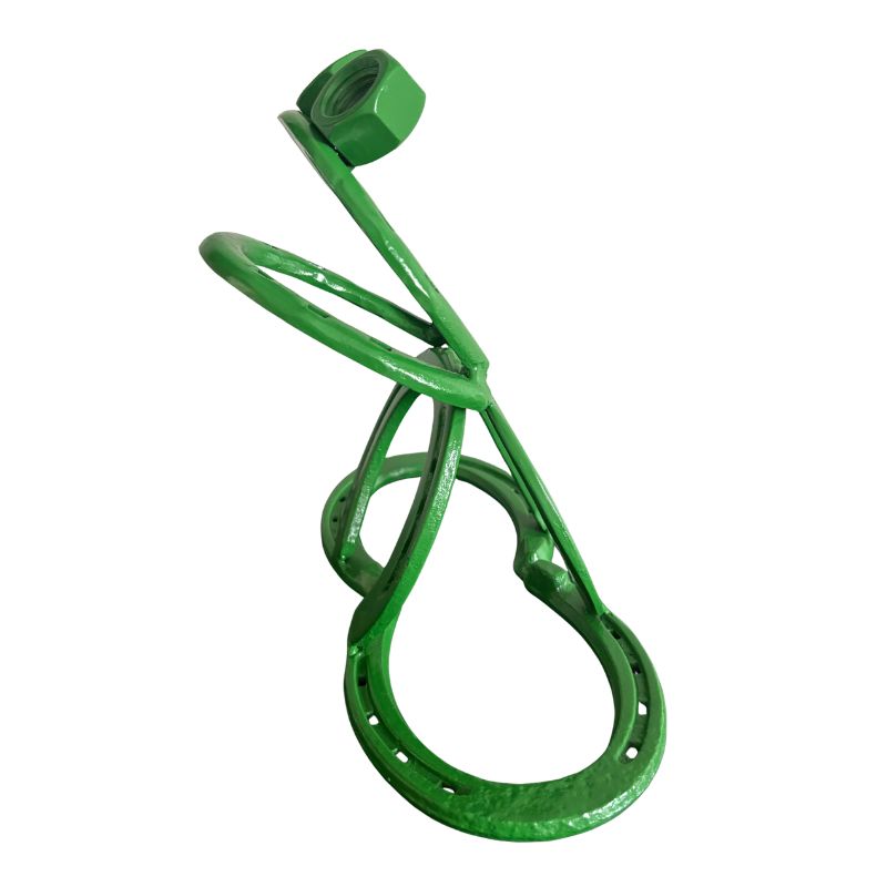 John Deere Green Horseshoe Frog – Handmade Metal Frog Sculpture – Upcycled Horseshoe Art – Farmhouse Garden Decor – Rustic Outdoor Yard Art