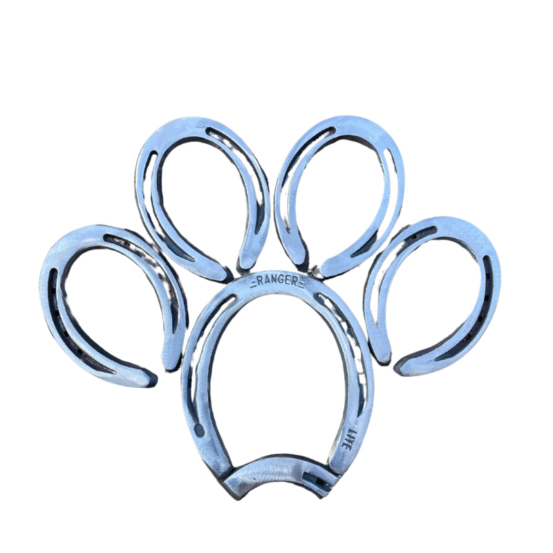 Horseshoe Paw Print Wall Art – Handmade Metal Pet Paw Decor – Pet Paw Steel Wall Sculpture – Horseshoe Pet Memorial Wall Hanging