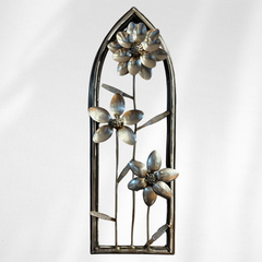 Upcycled Metal Spoon Flower Wall Art – One-of-a-Kind Handcrafted Floral Sculpture – Unique Botanical Gift for Flower & Art Lovers