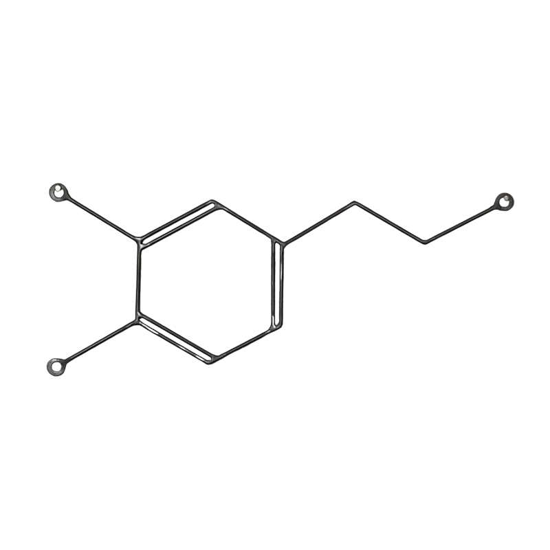 Dopamine Molecule Wall Art – Handmade Metal Dopamine Chemistry Decor – Happiness Molecule Wall Hanging for Office, Living Room, or Gift