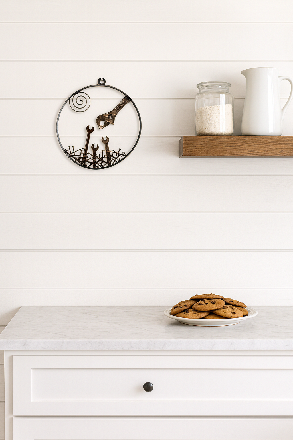 Nurturing Nest Metal Wall Art – Handmade Tool Art Sculpture – Industrial Wrench & Tool Decor – Unique Recycled Metal Home Accent – Gift for Mechanics & Makers