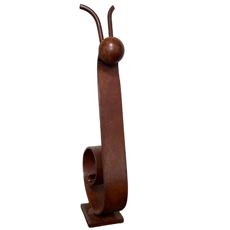 Rustic Metal Snail Sculpture – Handcrafted Tabletop Garden-Inspired Art in Weathered Rust Finish - 1