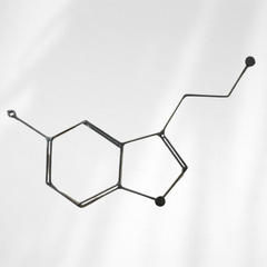 Serotonin Molecule Wall Art – Handmade Metal Serotonin Chemistry Decor – Happiness Molecule Wall Hanging for Bedroom, Office, or Self-Care Space