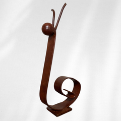 Rustic Metal Snail Sculpture – Handcrafted Tabletop Garden-Inspired Art in Weathered Rust Finish - 1